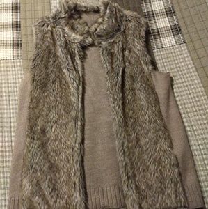 Reversible Faux Fur/Knit Vest